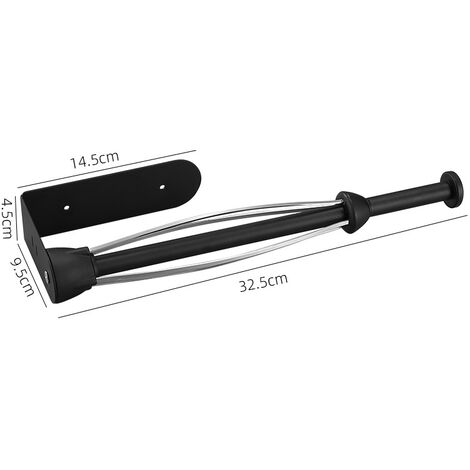 WENKO Porte-rouleau De Cuisine 12,5cm Noir