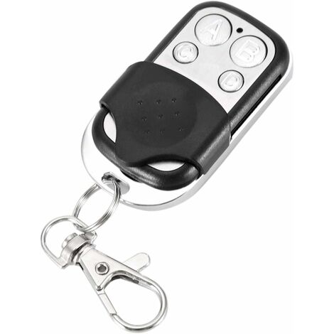 Télécommande 433MHz pour portail, télécommande porte-clés, 4 pièces 4 boutons clonage universel télécommande sans fil porte-clés 433 MHz pour porte de garage de voiture, porte de toit