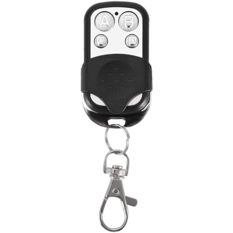 Télécommande 433MHz pour portail, télécommande porte-clés, 4 pièces 4 boutons clonage universel télécommande sans fil porte-clés 433 MHz pour porte de garage de voiture, porte de toit