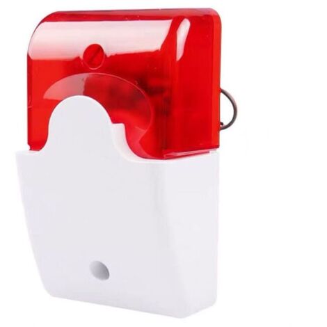 CHOYCLIT Sirène d'alarme,2PCS Sirène stroboscopique filaire DC 12V alarme sonore lumière rouge sirène sonore système d'alarme de sécurité à domicile