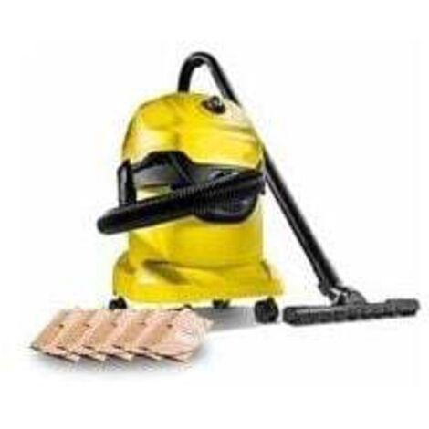 CHOYCLIT Sac pour aspirateur,Sac Aspirateur Karcher WD3, Lot de 5 Sacs droits Aspirateur pour Karcher WD3, WD 3 Premium, WD3200, WD3500P, A2204, A2204, A2534, SE4001