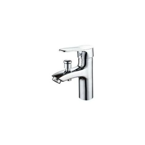 CHOYCLIT Mitigeur de douche,Mitigeur Bains/Douche, Monotrou Chromé，Mitigeur monocommande Bain