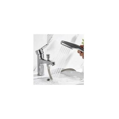 CHOYCLIT Mitigeur de douche,Mitigeur Bains/Douche, Monotrou Chromé，Mitigeur monocommande Bain