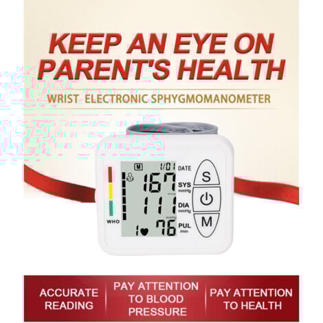 CHOYCLIT Tensiomètre électronique professionnel pour bras supérieur, tensiomètre intelligent et précis, détection automatique de l'hypertension, de l'arythmie, du pouls, brassard réglable, blanc