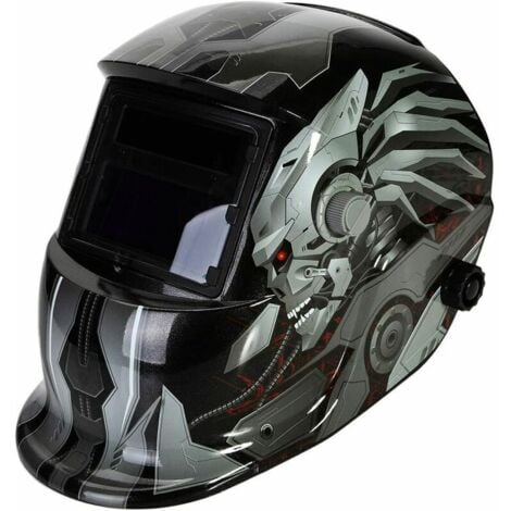 CHOYCLIT Casque de soudage automatique   Casque de soudage avec 2 lentilles et 2 capteurs de filtre assombrissant réglables DIN9 13 pour le soudage ARC MIG TIG MAG [Classe énergétique A+++]