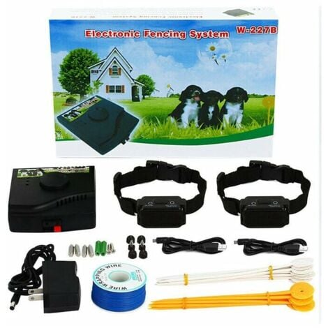 CHOYCLIT Collier anti fugue pour clôture électrique pour chien avec colliers