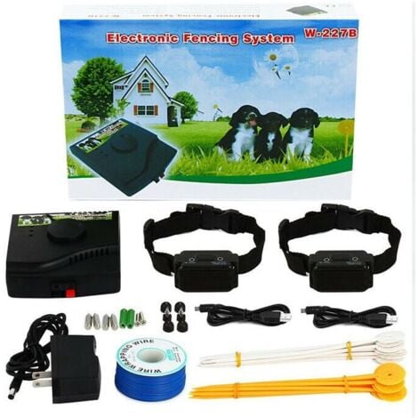CHOYCLIT Collier anti fugue pour clôture électrique pour chien avec colliers