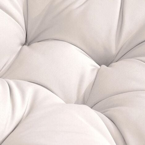 CHOYCLIT Coussin  rond coussin de chaise capitonné arrondi coussin de sol épais couleur unie confortable, Garden Cushion, Rattan Armchair Cushion, Hanging Chair Cushion,   40X40cm, Beige, 1pc