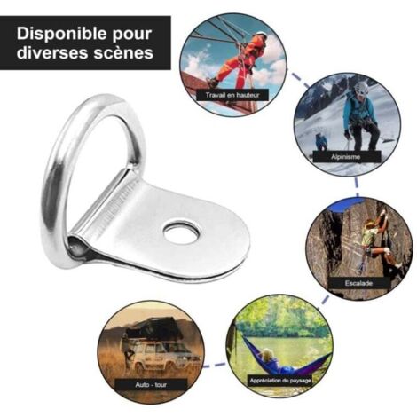 Anneaux D'Arrimage BREANIFULL 30 Pièces - Acier Inoxydable Noir - Capacité 100kg - Pour Camions, Bateaux