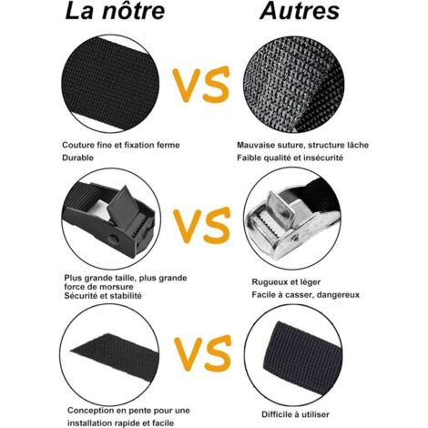 Sangles D'arrimage Sangle De Tension Sangle Porte Velo - 40cm 1m 3m 5m