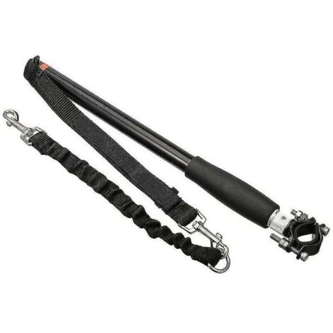 Laisse Pour Vélo Chien Relaxdays - Barre Avec Ressort - Longueur Réglable 20-138 Cm - Fixation Guidon/Selle - 5