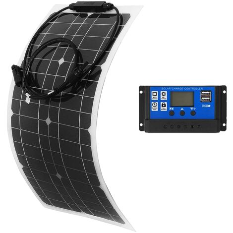 Panneau Solaire Flexible 25W 12V Avec Régulateur 20A - Pour Camping-car, Bateau, Camping, étanche Et Léger