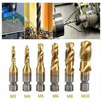 Kit 5 Tarauds HSS Titane - M3 M4 M5 M6 M8 - Pour Filetage Métrique Professionnel