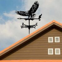 Girouette Cigogne Métal Pour Toit Ou Jardin - Déco Extérieure Rustique - Indicateur Vent