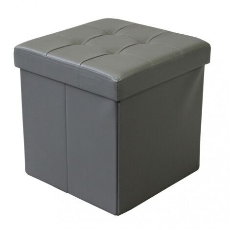 POUF CONTENITORE QUADRATO IN VELLUTO BEIGE