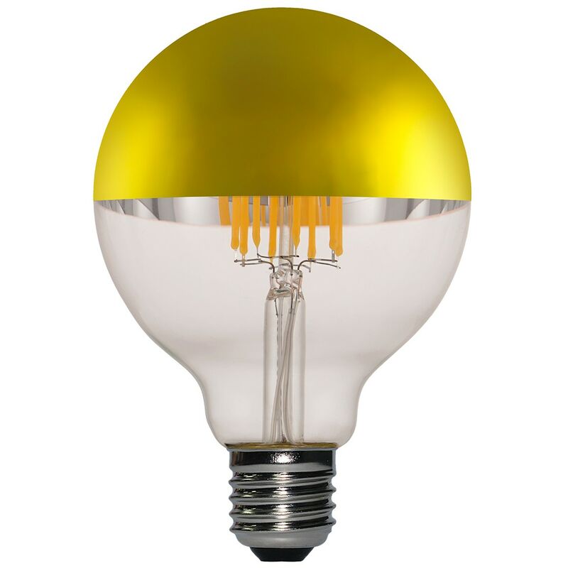 Lampadina LED colorata, 2 e 5 watt, giallo, rivestimento grande Ø60 