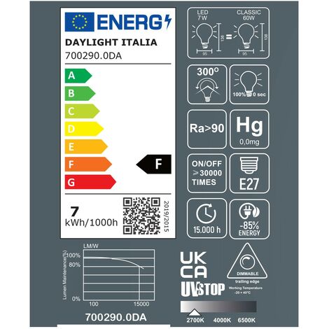 Lampadina LED Globo G125 Mezza Sfera Rame 7W E27 Dimmerabile 2700K