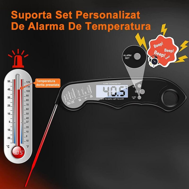 VOLY®Thermomètre Cuisine, 3s Lecture instantané Thermomètre