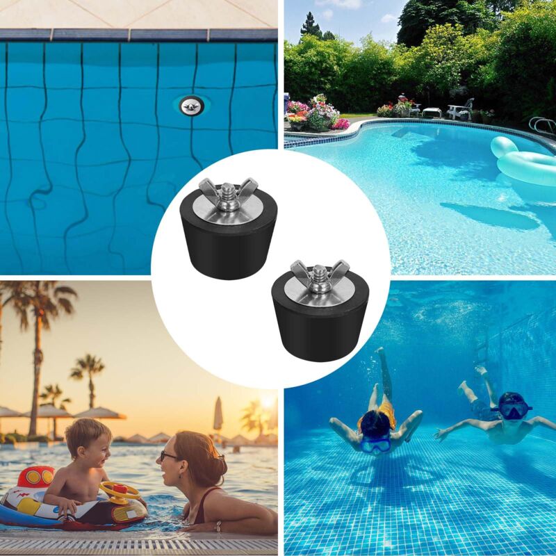 Kit Hivernage Piscine 4 Bouchons Étanches - Avec Joints Et écrous Papillon Inox, Protection Antigel Tuyaux