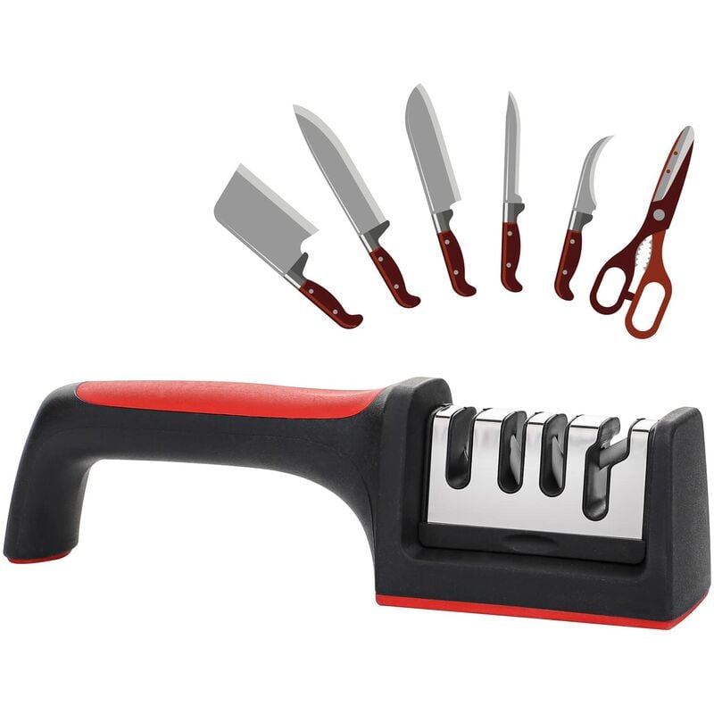 Aiguiseur De Couteaux De Cuisine 2 Pièces, Outil De Boucher De Bâton De