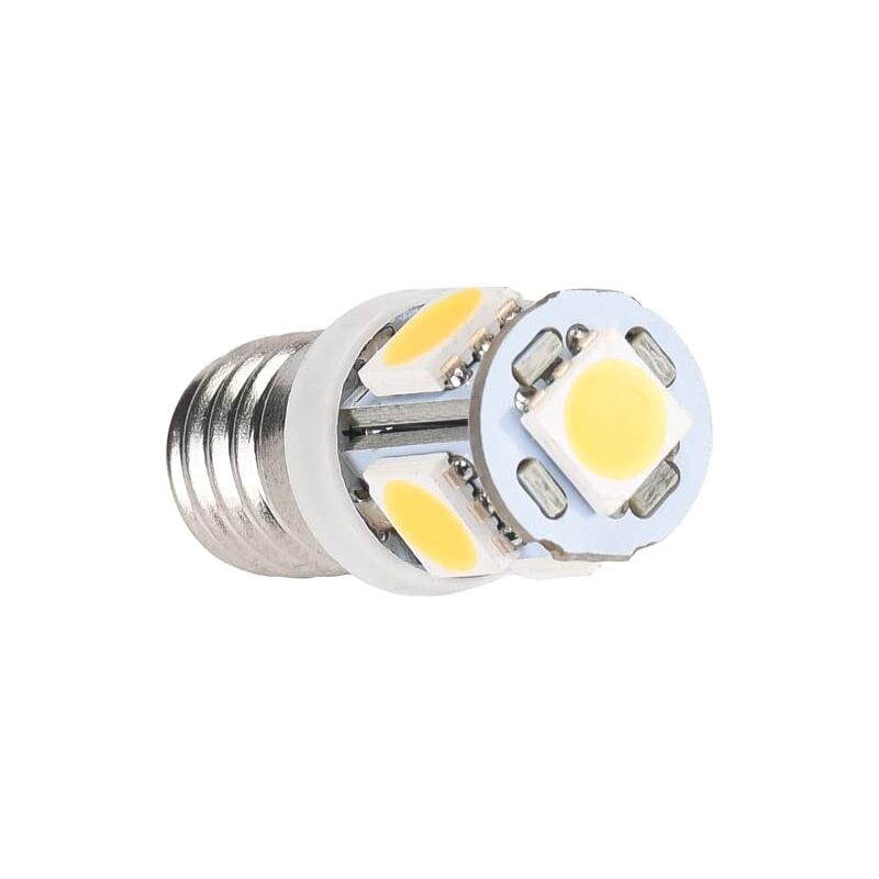 Lot De 10 Mini Ampoules LED E10 6V 0,08A - Blanc - Pour Modélisme Ou Décoration - Neuf