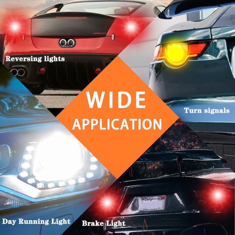 ANTEMOON Ampoules LED P21W 1156 BA15S 2800LM Blanc 6000K - Canbus Sans Erreur 2 Pièces