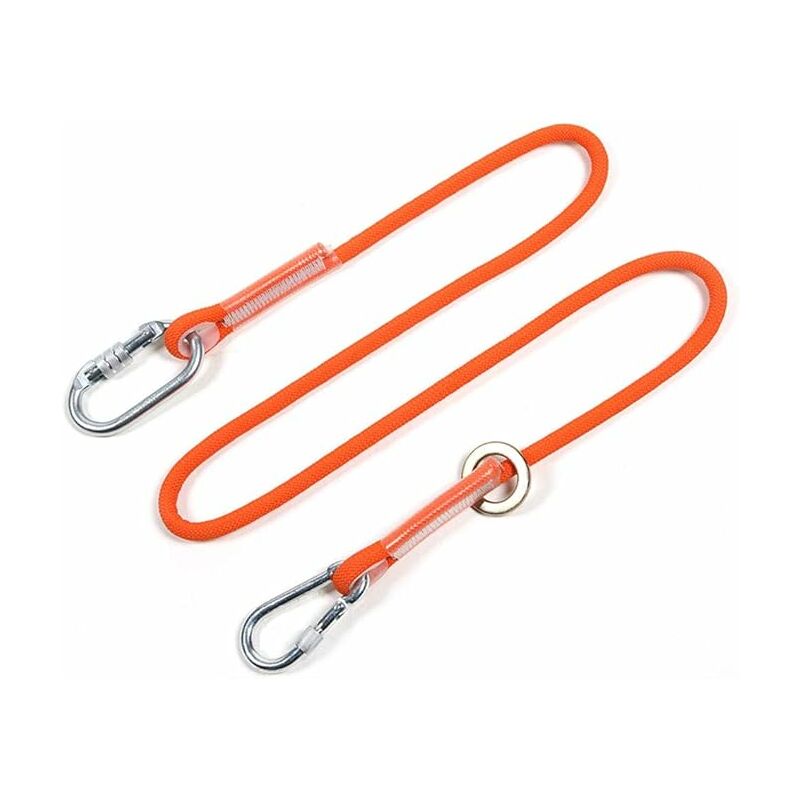 Corde De Sécurité 10m Avec 2 Mousquetons - Corde Gainée 13mm Robuste Pour Protection Chute, Escalade Et Travaux En Hauteur