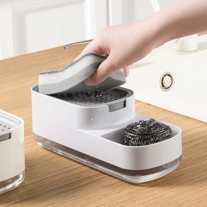 Porte-brosse à Dents Umbra Touch - 3 Compartiments, Plastique Moulé Gris, 8,9x7,6x10,2 Cm
