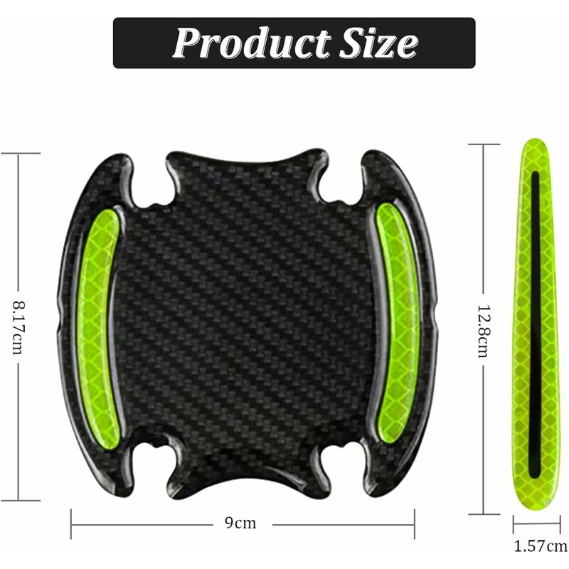 Lot De 8 Autocollants De Protection Universels En Fibre De Carbone