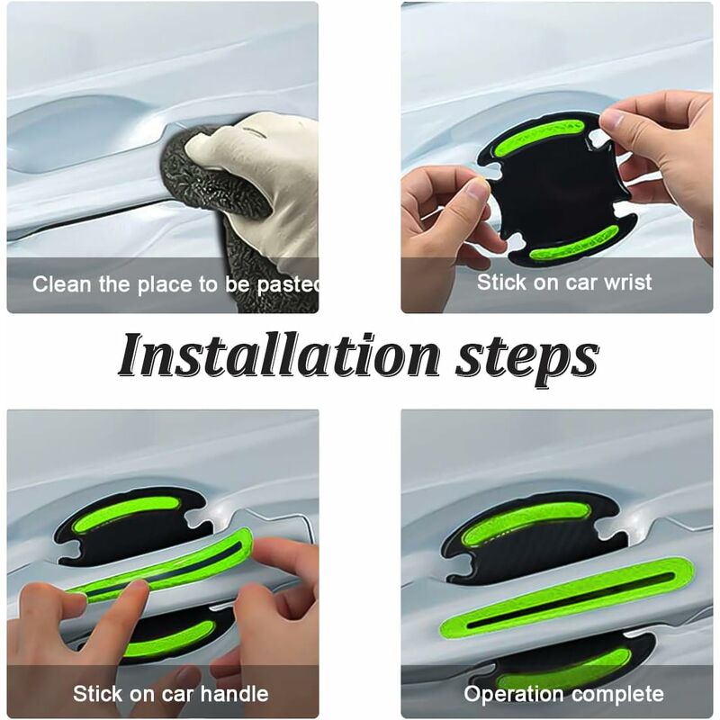 JNNJ Film Protection Poignée Voiture - 8pcs Anti-Rayures Transparent