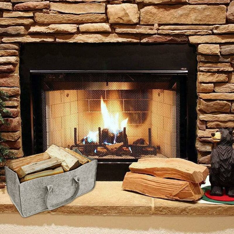 Support Porte-bûches De Cheminée En Toile Pour Intérieur Ou Extérieur