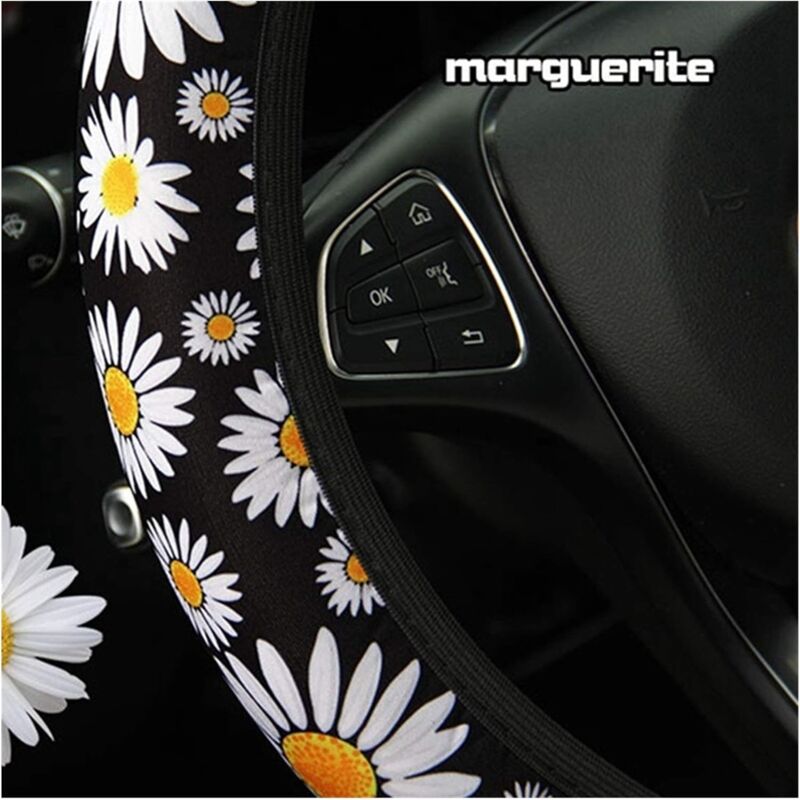 Couvre Volant Voiture Mignon Daisy Fleur Voiture décoration intérieure Couvre Volant Voiture Mignon Daisy Fleur Voiture décoration intérieure