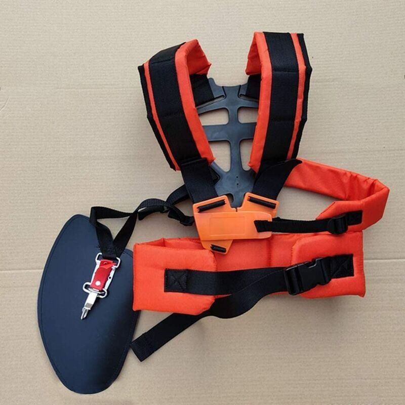 Harnais Débroussailleuse YUET - Double Bandoulière Réglable - Pour STIHL, Husqvarna, Etc. - Orange