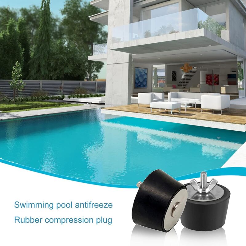 38 And 51mm Bouchon D'hiver Pour Piscine,Bouchon Piscine Bouchons D'hiver,EmpêChent Le Tuyau De Vidange D'êTre Endommagé Par Le Gel, Pour Les Piscines Et Les Spas(2pcs