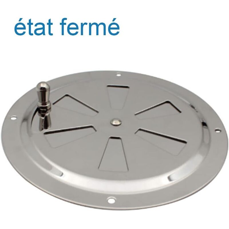 SASKATE 4 Pièces Persienne Aération Plafond 3 Pouces - Ventilation Bateau Inox 316