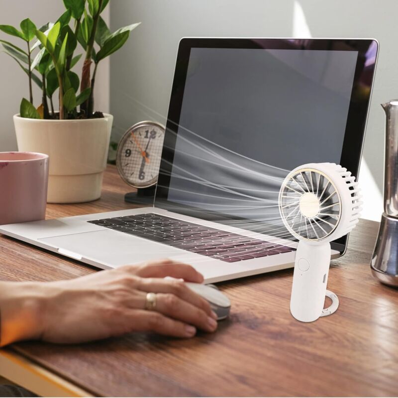 Mini Ventilateur USB De Bureau - 3 Vitesses Réglables, Angle Inclinable, Silencieux | Pour PC, Maison, Voyage