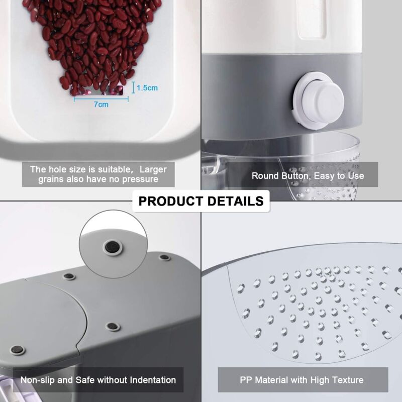 Récipient à Céréales En Acier Inoxydable De 21 L - Distributeur De Riz Avec Couvercle - Seau De Rangement De Cuisine - Boîte De Conservation