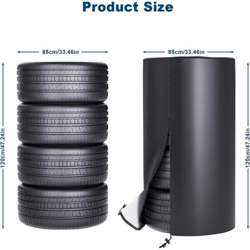 Rechange Roue Rangement Sacs Protection Housses Pneu Sacs 4 pièces Voiture Pneu