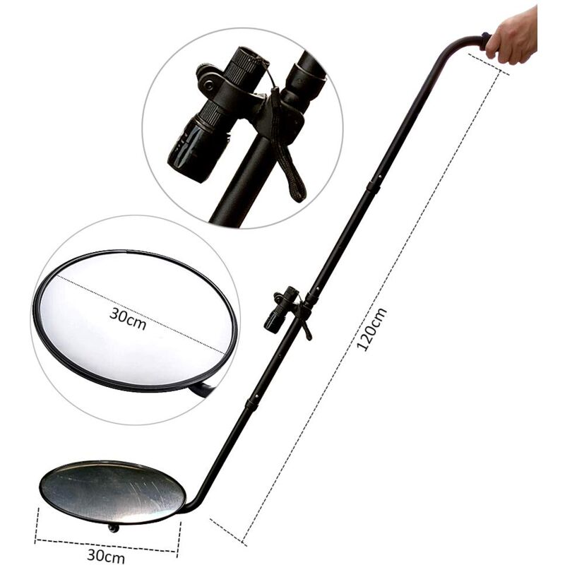 Jofel AW71300 Miroir Grossissant Télescopique 20 Cm - Double Face (Normal Et X3), Bras Réglable, Fixation Murale, Laiton Chromé Brillant