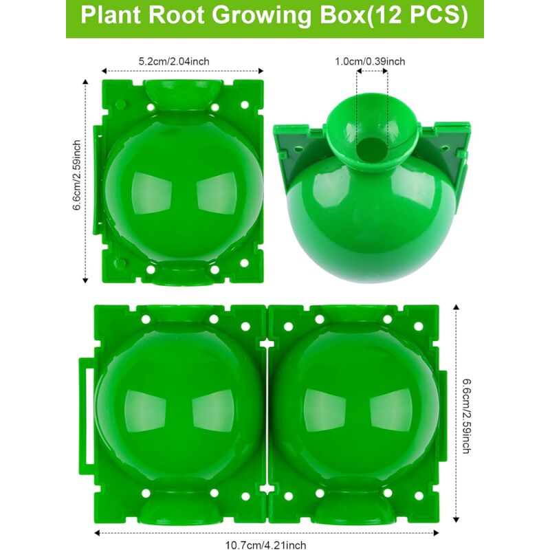 Kit De 12 Boîtes D'Enracinement Réutilisables Pour Boutures De Plantes - Avec Attaches, Arrosoir Et Ruban - SNAGAROG