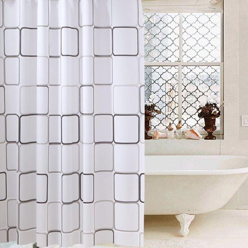 Rideau de douche imprimé pissenlit et libellule, imperméable en Rideau de douche imprimé pissenlit et libellule, imperméable en