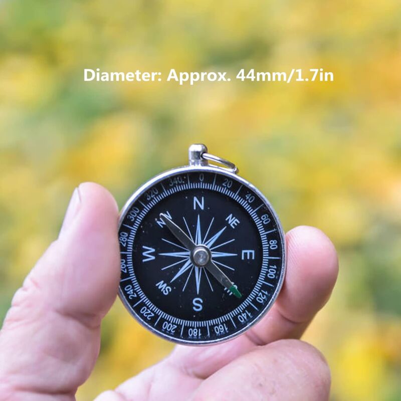 Cadeau Aventurier 24 Boussoles Mini Avec Mousquetons - Pour Rando, Camping, Voyage Mini Boussole Porte-clés Extérieur