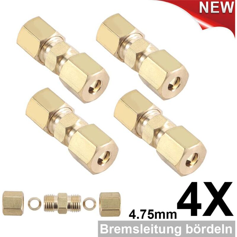 Raccord Ligne Frein 4.75mm Connecteurs De Ligne De Frein Palwin - Lot De 12 Pièces 4,75mm - Pour Réparation Automobile Tuyau De Frein Pour Auto Raccord Ligne Frein 4.75mm Connecteurs De Ligne De Frein Palwin - Lot De 12 Pièces 4,75mm - Pour Réparation Automobile Tuyau De Frein Pour Auto