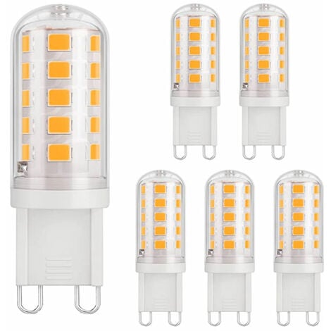 6 ampoules LED G9, 3W (40W), 430lm, 3000K, 220-240V, CRI85