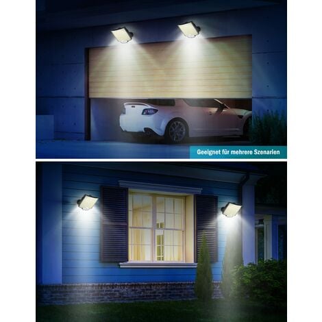 Lampe Solaire Extérieur Puissante avec Détecteur de Mouvement 120 LED  Étanche Blanc Éclairage Lumières Solaires pour Jardin Terrasse Patio Porte  Parking Lumière de Sécurité Cordon de 5 m