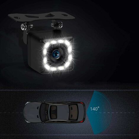 Caméra de recul pour voiture, 12 LED, vision nocturne, étanche, anti