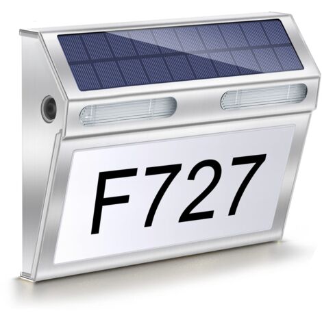 Lampe de charge solaire LED, 3 niveaux d'éclairage, Détecteur de mouvement, IP65, 1.5W, 1800mAh, Argent (1/5)