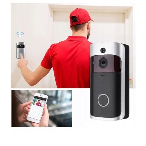 Interphone vidéo avec sonnette, caméra intelligente, sans fil, HD 1080P, détection de mouvement, conversation bidirectionnelle, contrôle par application, Onshop