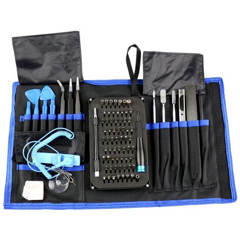 Kit de réparation professionnel, outil 85 en 1, multifonction, CR-V, alliage d'aluminium, multicolore