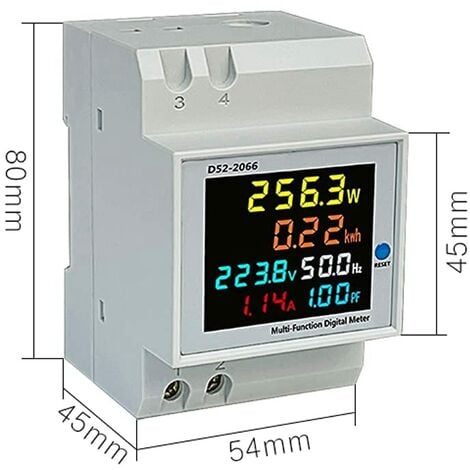 Consommation d'énergie Ketler Compteur pour refacturer l'électricité -  Monophasé - 100A - Affichage LCD